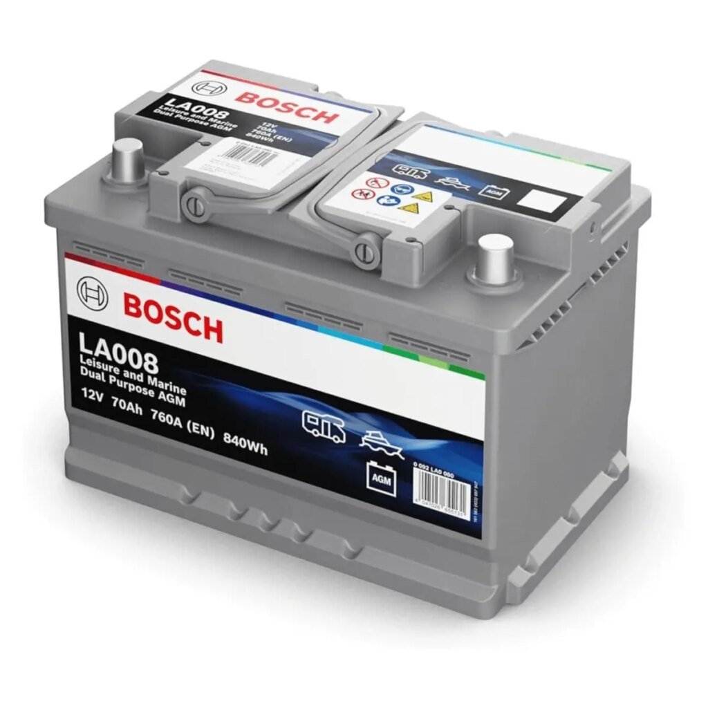 BATTERIE BOSCH AGM LA008 12V 70AH 760A(EN)