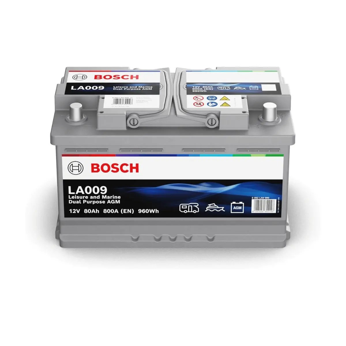 BATTERIE BOSCH AGM LA009 12V 80AH 800A(EN) BATTERIE BOSCH AGM LA009 12V 80AH 800A(EN) – Image 1