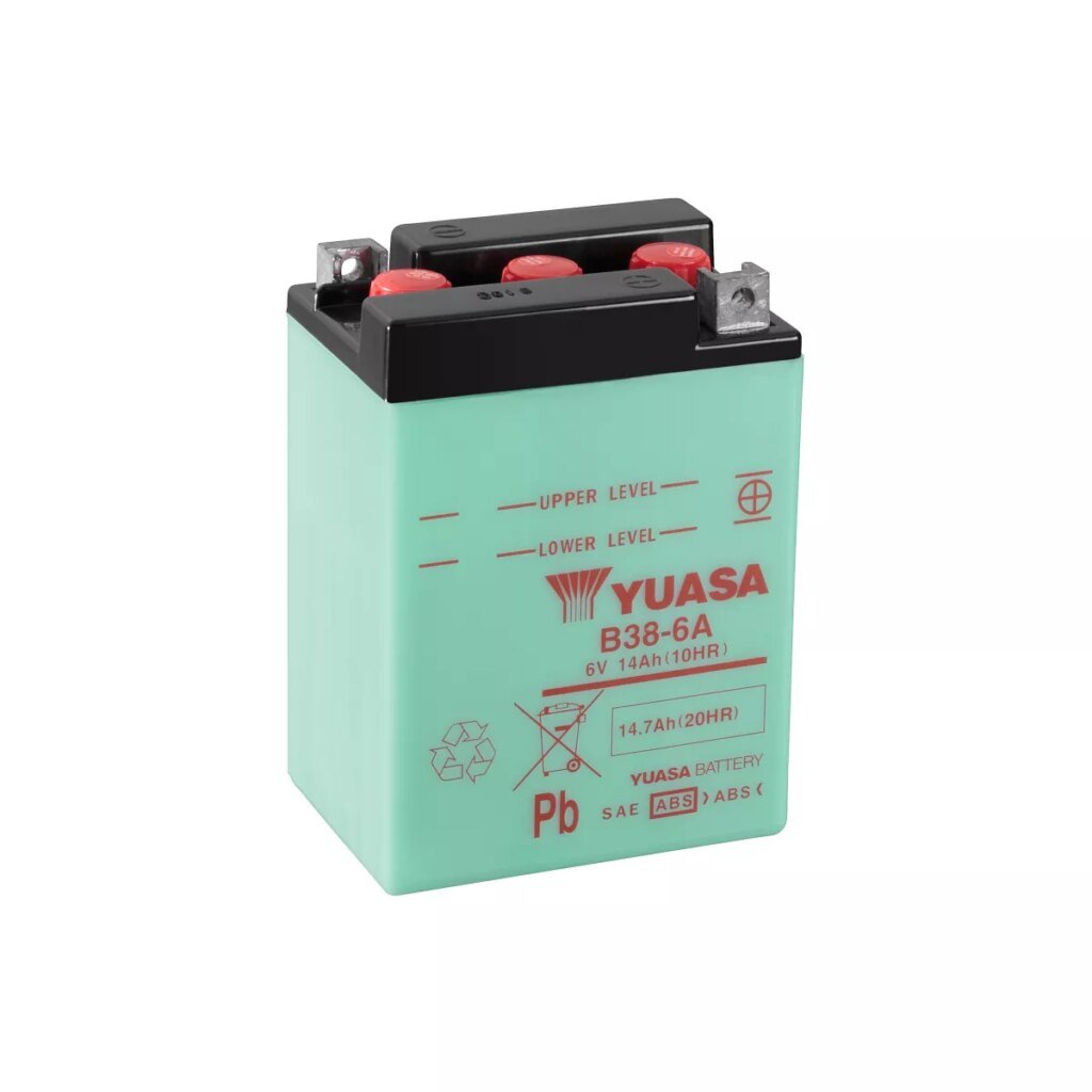 BATTERIE MOTO YUASA B38 6A 6V 13AH