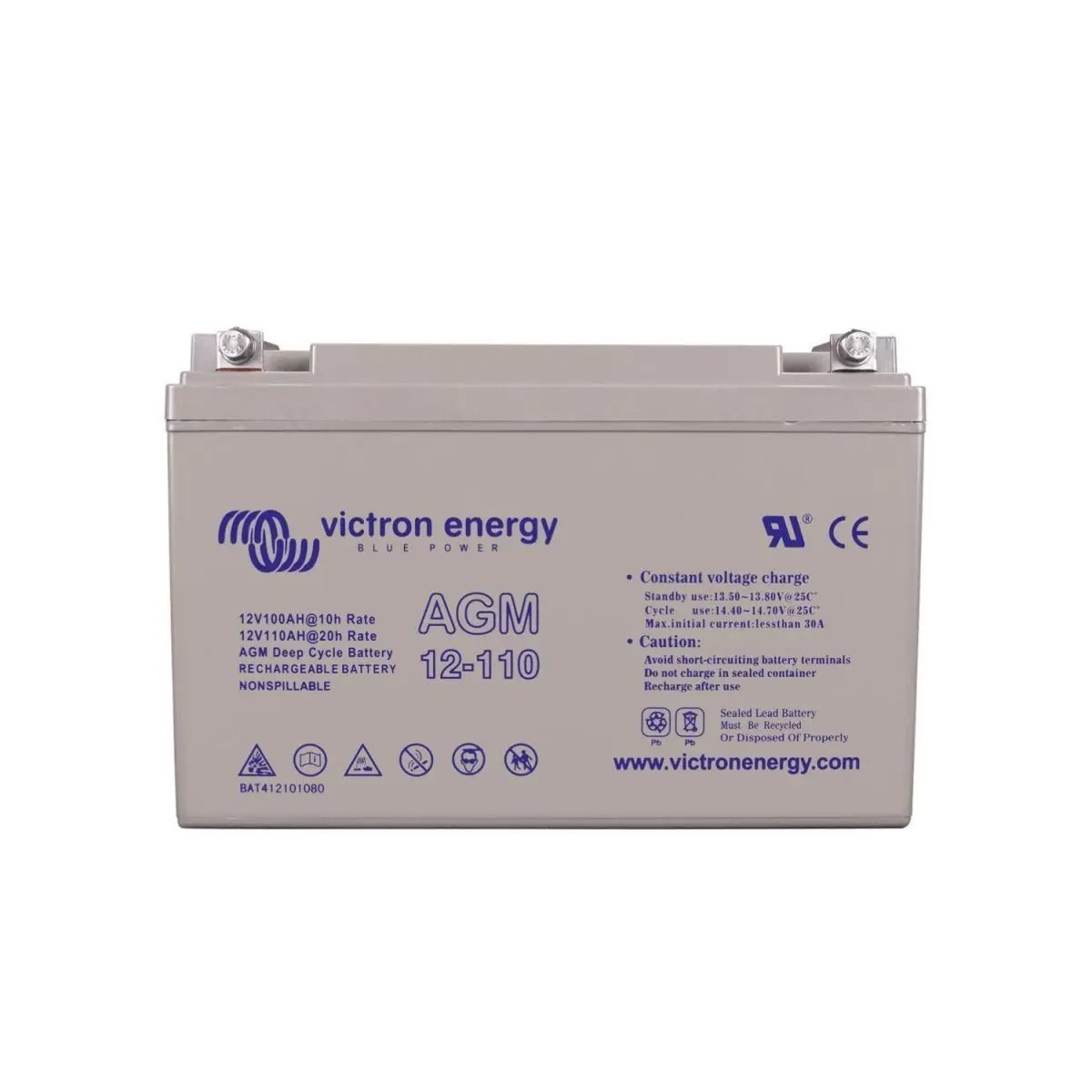 Batterie AGM Deep Cycle 12V/110Ah - VICTRON ENERGY Batterie AGM Deep Cycle 12V/110Ah - VICTRON ENERGY – Image 1