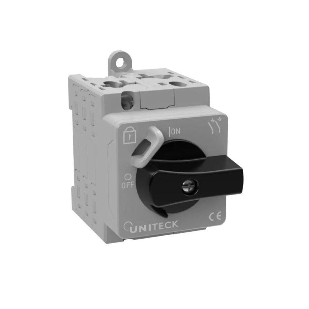 UNIPVSWITCH 500.32.2P   interrupteur  sectionneur panneaux solaires   500V DC   32A   bipolaire (+/ )