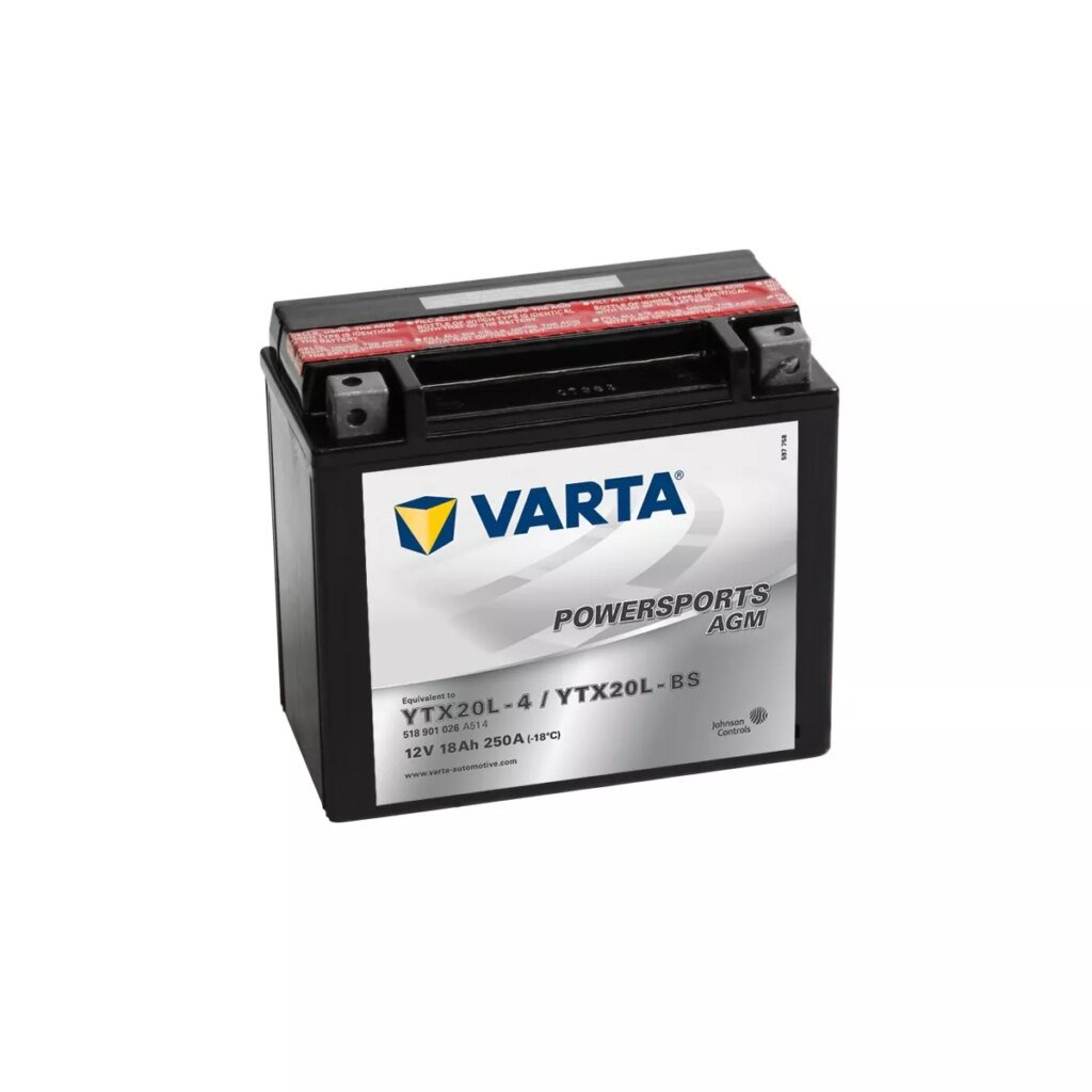 BATTERIE MOTO VARTA AGM YTX20L BS