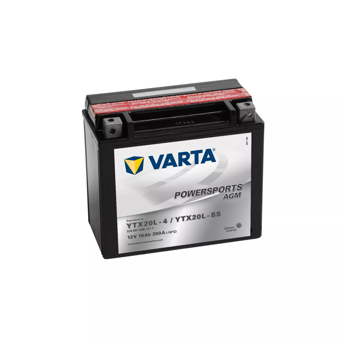 BATTERIE MOTO VARTA AGM YTX20L-BS BATTERIE MOTO VARTA AGM YTX20L-BS – Image 1