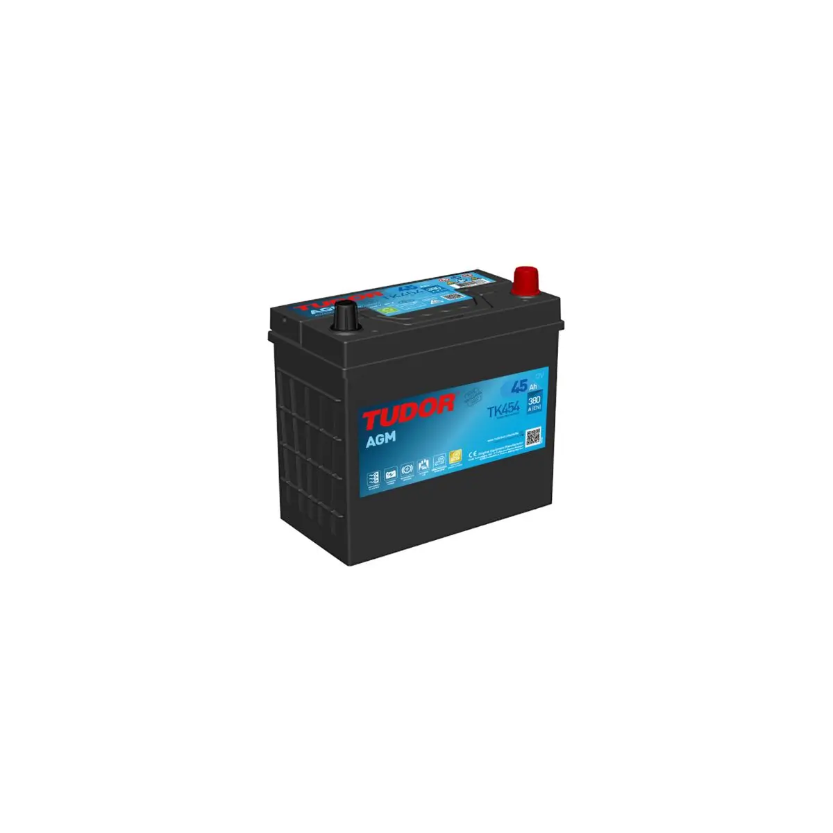 Batterie Start-stop AGM TUDOR TK454 12V 45Ah 380A Batterie Start-stop AGM TUDOR TK454 12V 45Ah 380A – Image 1