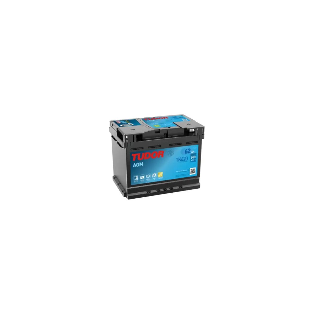 Batterie Start-stop AGM TUDOR TK620 12V 62Ah 680A Batterie Start-stop AGM TUDOR TK620 12V 62Ah 680A – Image 1