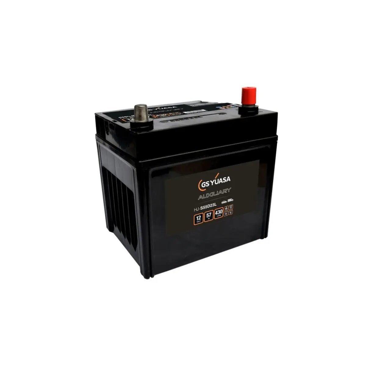 BATTERIE YUASA HJ-S55D23L AGM 12V 57Ah 430A BATTERIE YUASA HJ-S55D23L AGM 12V 57Ah 430A – Image 1