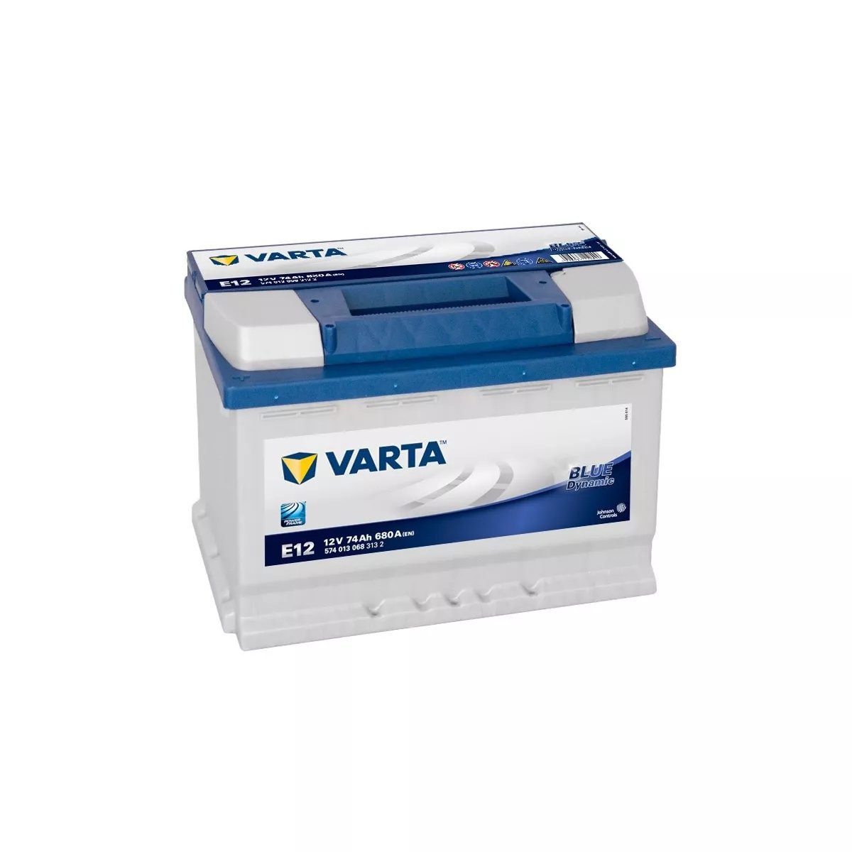 BATTERIE VARTA BLUE DYNAMIC E12 12V 74AH 680A BATTERIE VARTA BLUE DYNAMIC E12 12V 74AH 680A – Image 1