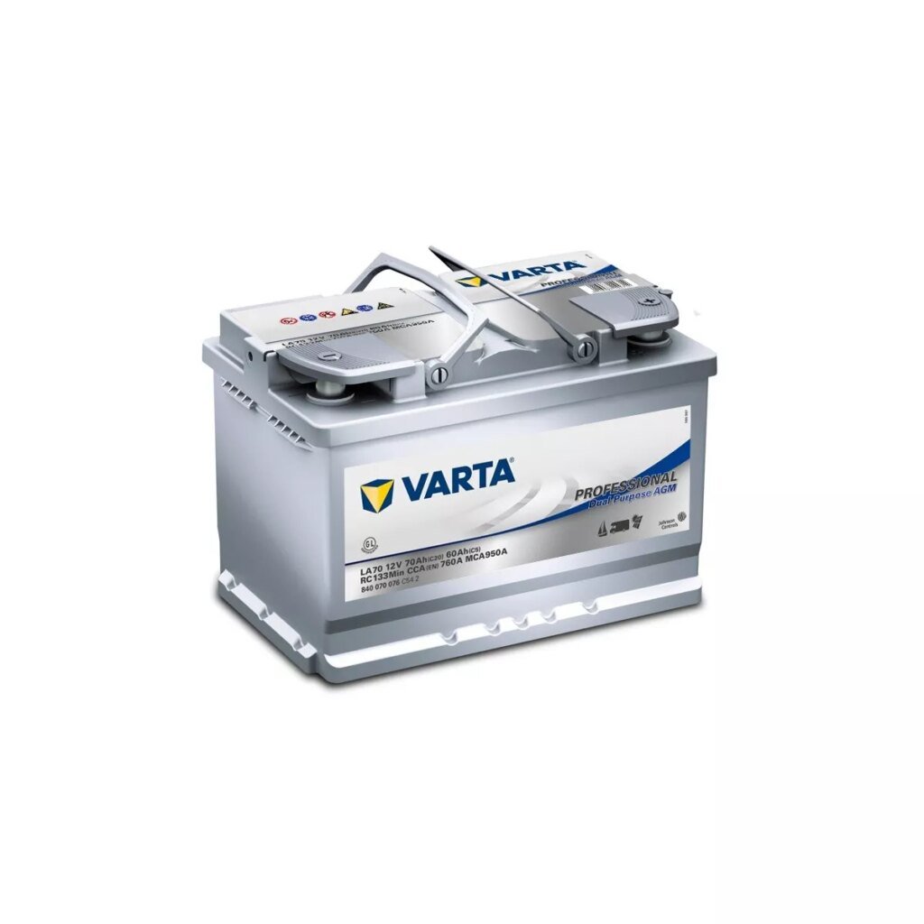 BATTERIE DECHARGE LENTE VARTA AGM LA70 12V 70AH 760A