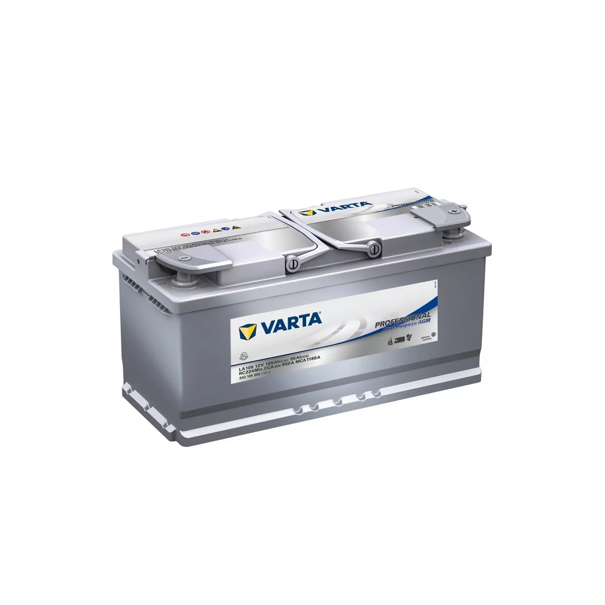 BATTERIE DECHARGE-LENTE VARTA AGM LA105 12V 105AH 950A BATTERIE DECHARGE-LENTE VARTA AGM LA105 12V 105AH 950A – Image 1