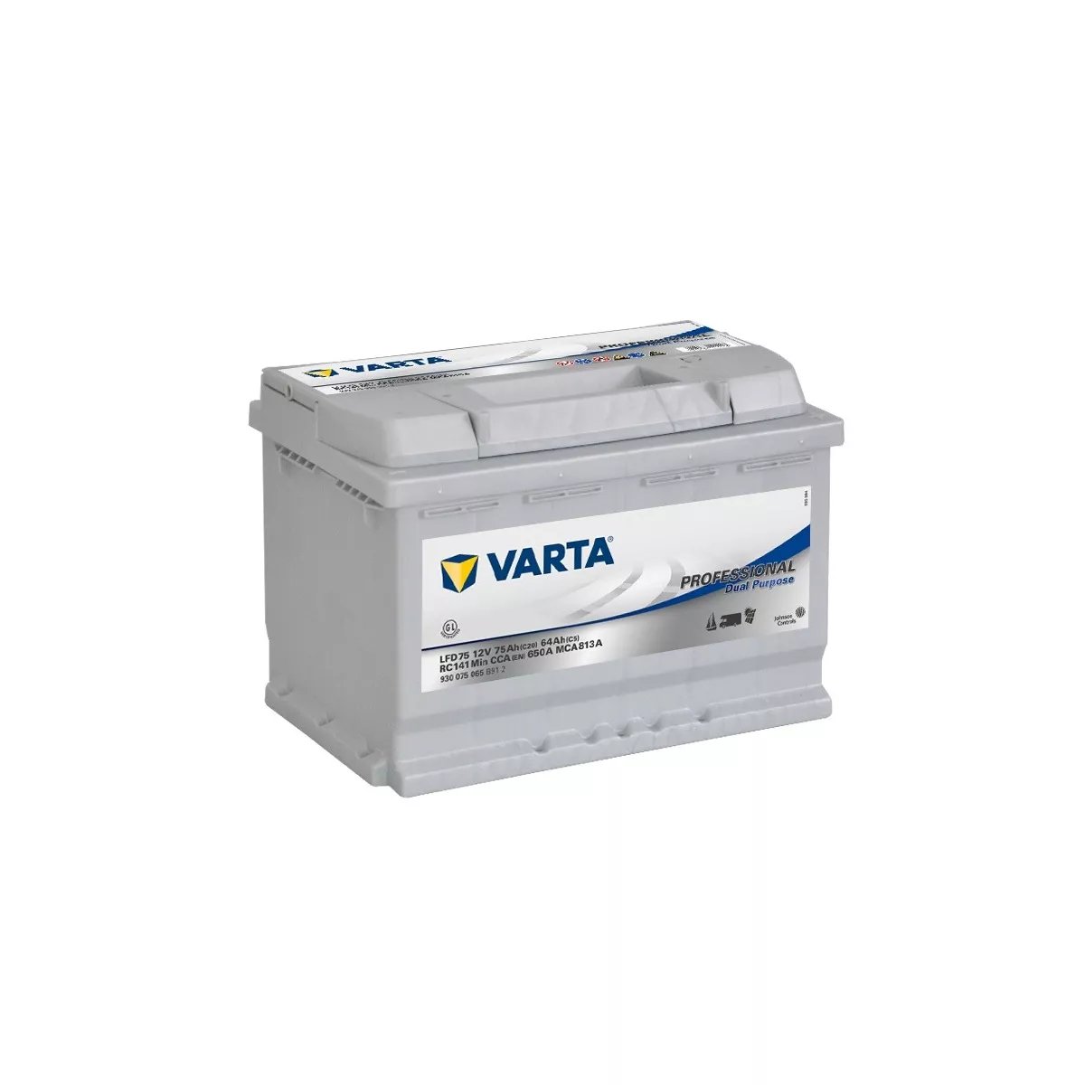 BATTERIE DECHARGE-LENTE VARTA LFD75 12V 75AH 650A BATTERIE DECHARGE-LENTE VARTA LFD75 12V 75AH 650A – Image 1