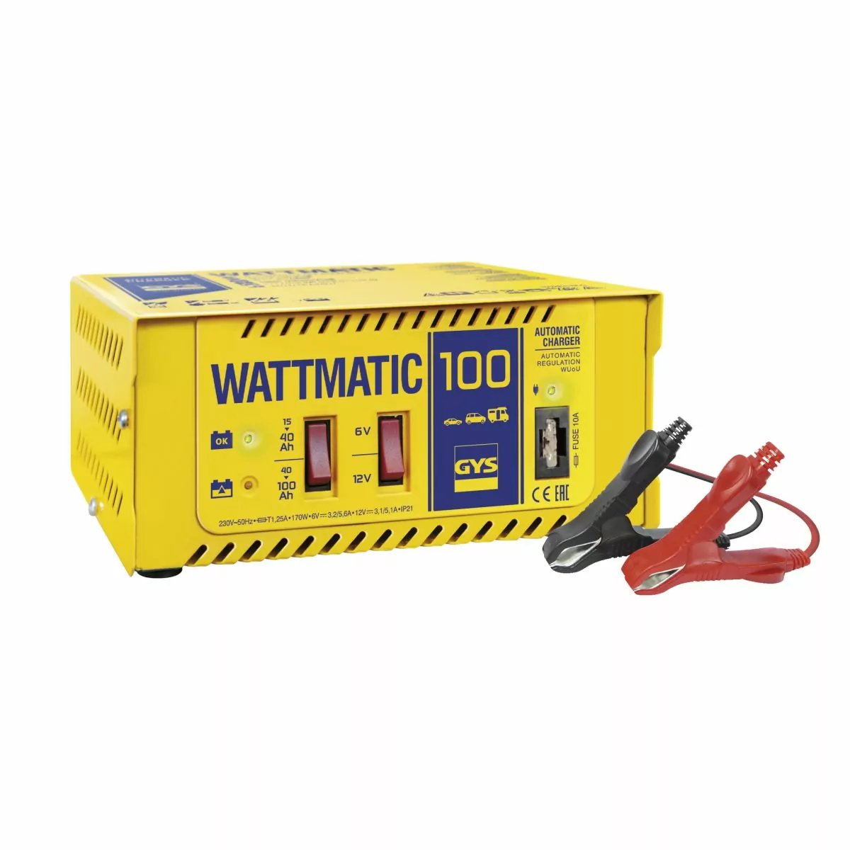CHARGEUR DE BATTERIE GYS WATTMATIC 100 6/12 VOLTS CHARGEUR DE BATTERIE GYS WATTMATIC 100 6/12 VOLTS – Image 1
