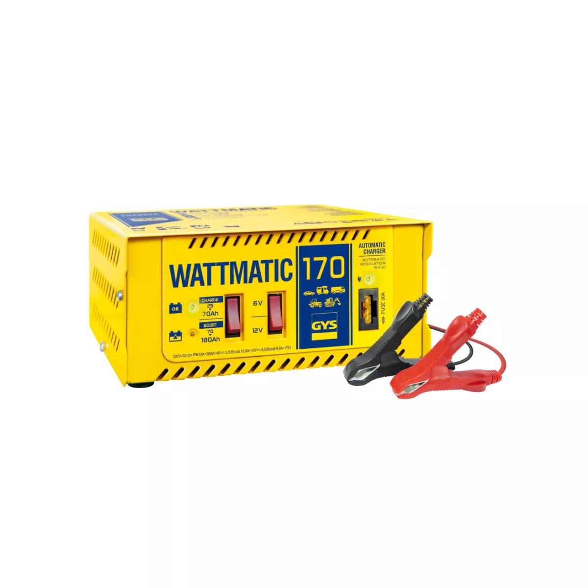 CHARGEUR GYS WATTMATIC 170 - 6/12V - 6.5/10A CHARGEUR GYS WATTMATIC 170 - 6/12V - 6.5/10A – Image 1