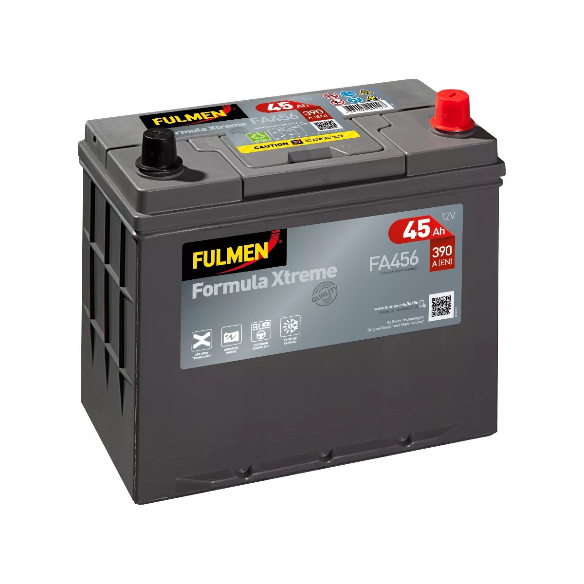 Batterie FULMEN FORMULA XTREME FA456 12V 45AH 390A BATTERIE FULMEN START PRO FG1406 12V 140AH 800A – Image 1