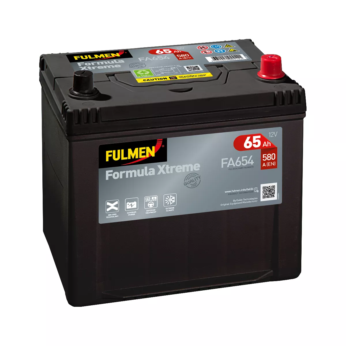 Batterie FULMEN FORMULA XTREME FA654 12V 65AH 580A BATTERIE FULMEN START PRO FG1100 12V 110AH 750A – Image 1