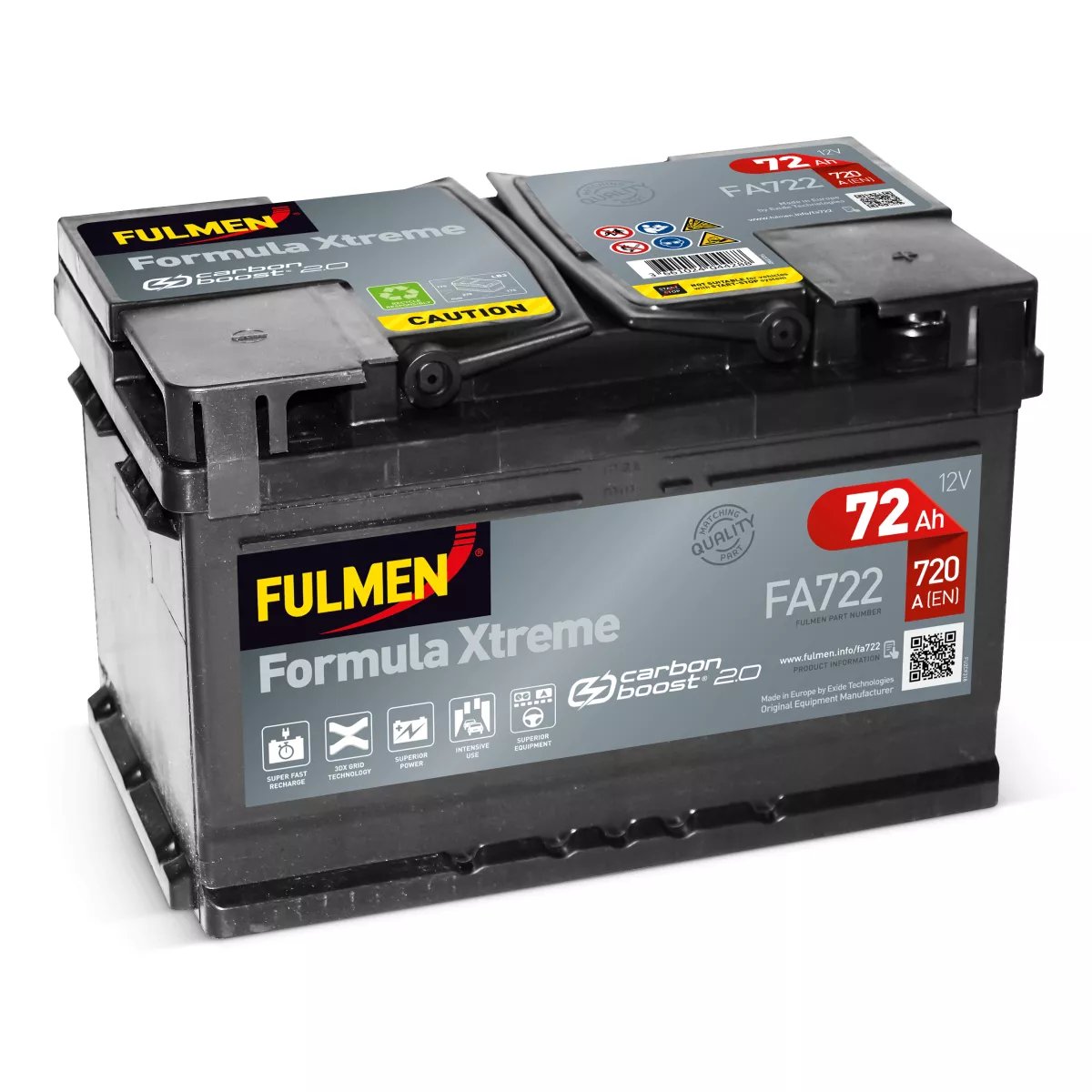 Batterie FULMEN FORMULA XTREME FA722 12V 72AH 720A Batterie FULMEN FORMULA XTREME FA722 12V 72AH 720A – Image 1