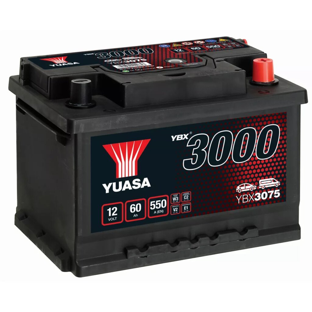 BATTERIE YUASA YBX3075 12V 60AH 550A