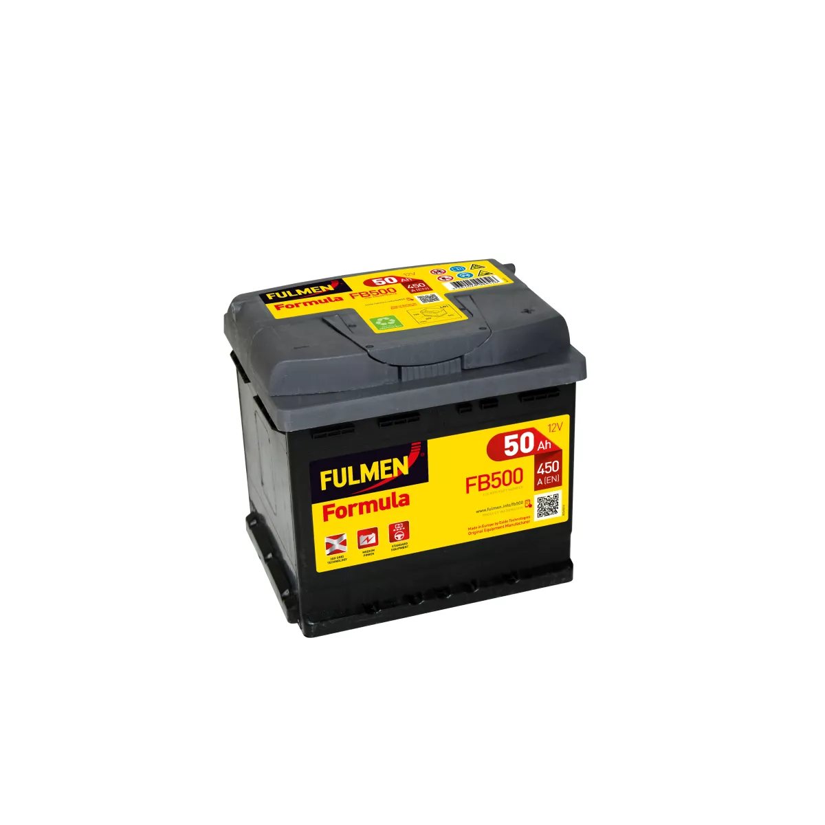 Batterie FULMEN FORMULA FB500 12V 50AH 450A Batterie FULMEN FORMULA FB500 12V 50AH 450A – Image 1