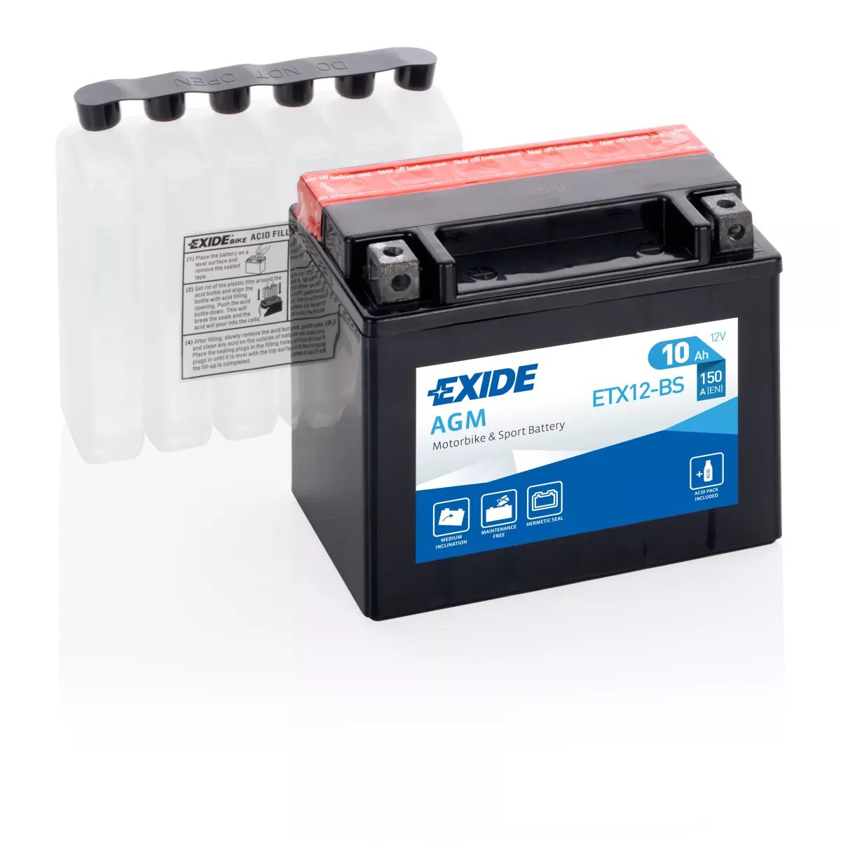 BATTERIE EXIDE AGM ETX12-BS/YTX12-BS BATTERIE EXIDE AGM ETX12-BS/YTX12-BS – Image 1