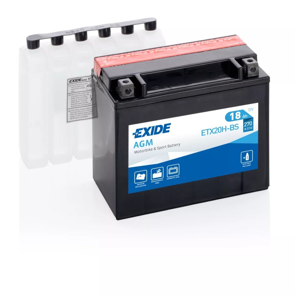 BATTERIE EXIDE AGM ETX20H BS/YTX20H BS