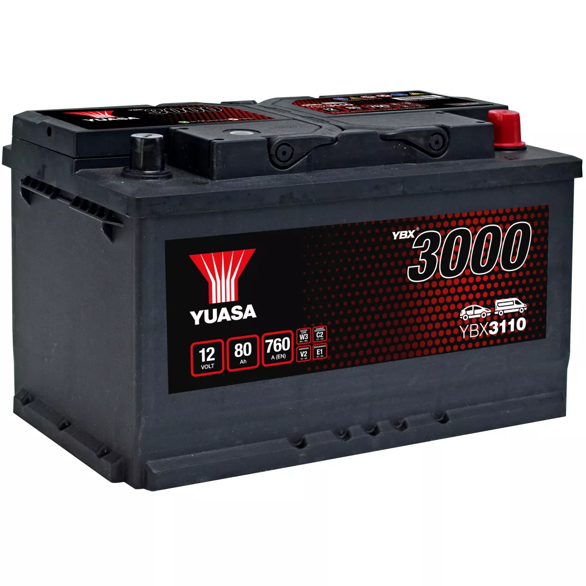 BATTERIE YUASA YBX3110 12V 80AH 760A BATTERIE YUASA YBX3110 12V 80AH 760A – Image 1