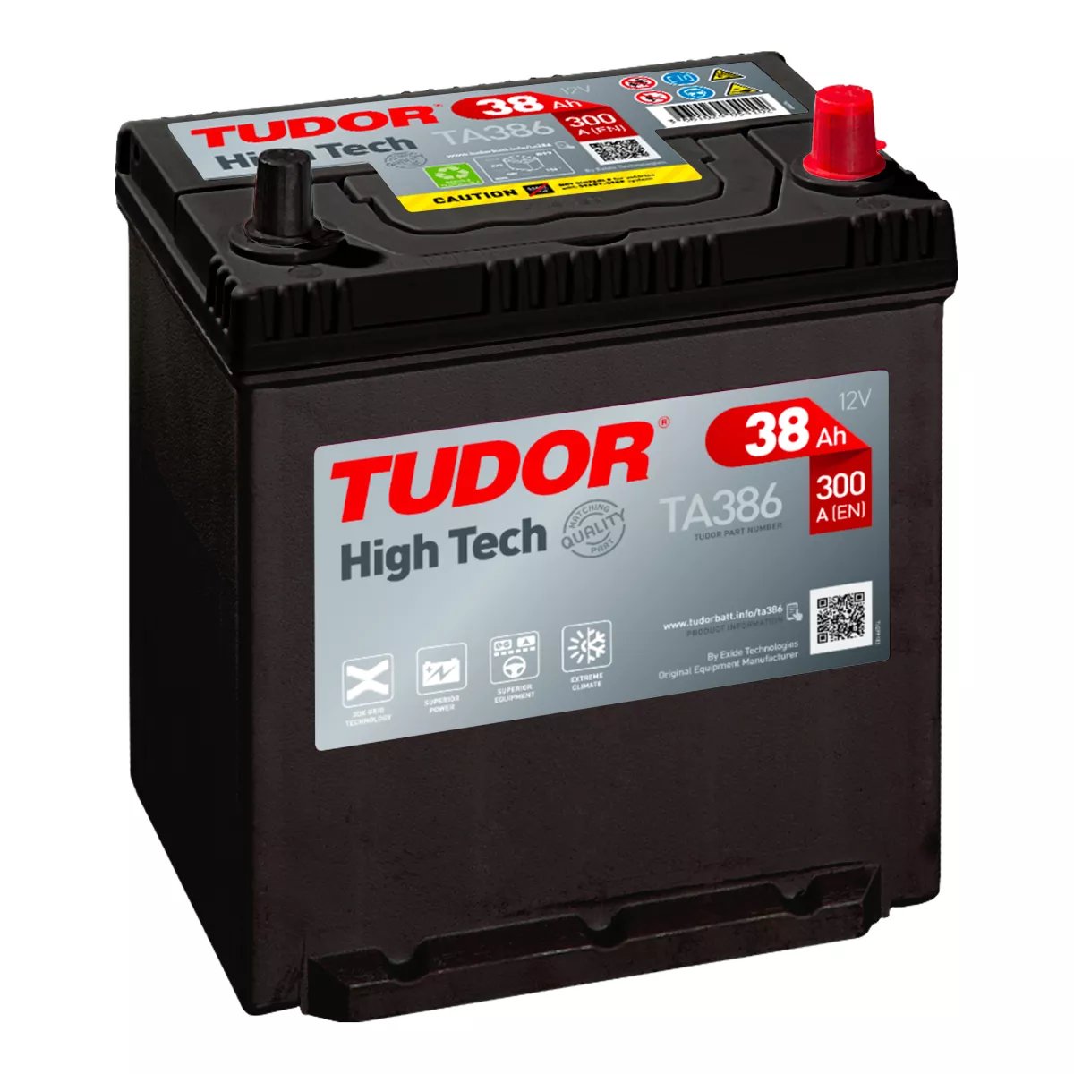Batterie HIGH TECH TUDOR TA386 12V 38Ah 300A Batterie HIGH TECH TUDOR TA386 12V 38Ah 300A – Image 1