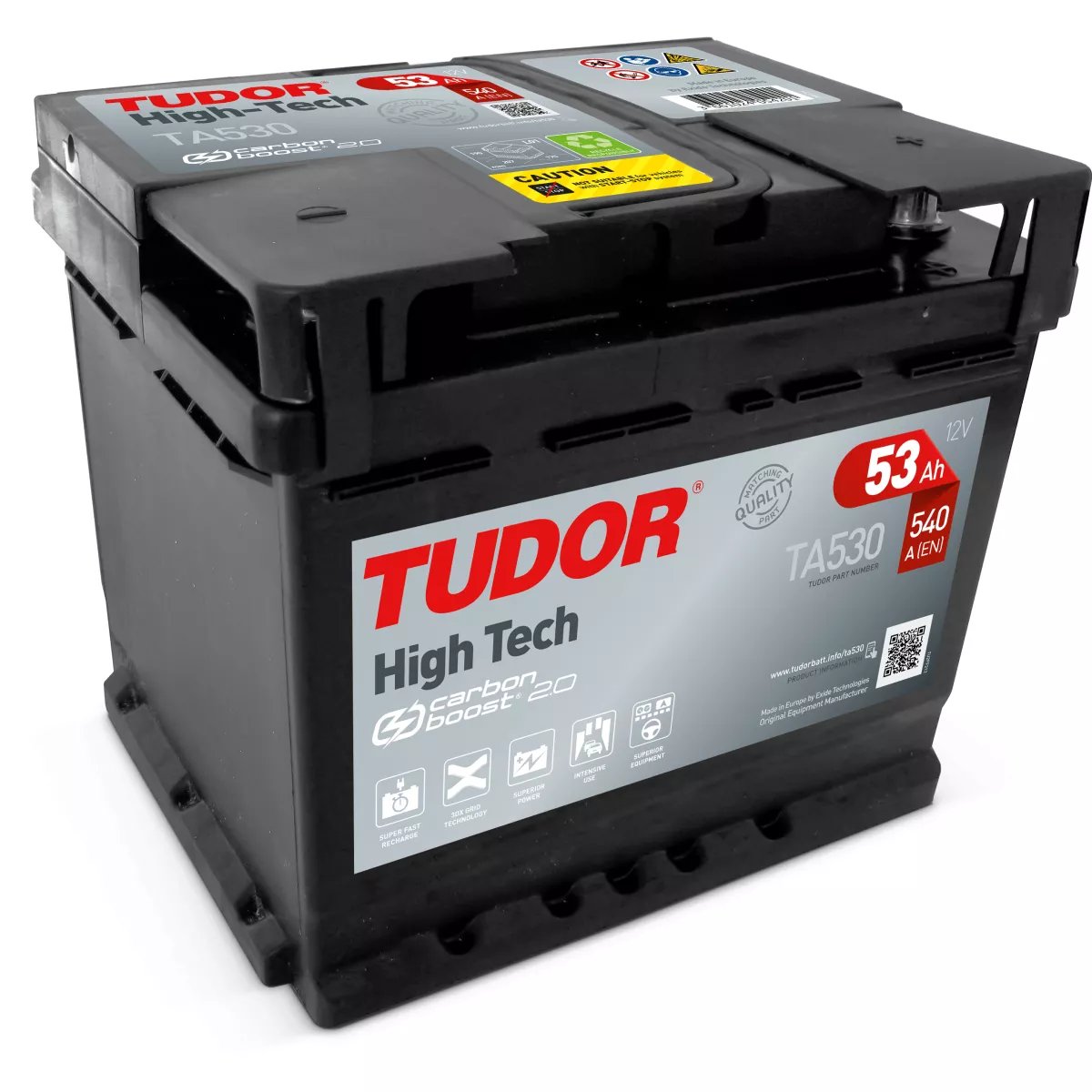 Batterie HIGH TECH TUDOR TA530 12V 53Ah 540A Batterie HIGH TECH TUDOR TA530 12V 53Ah 540A – Image 1
