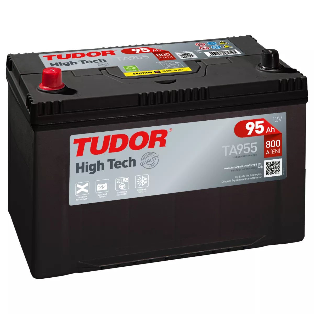 Batterie HIGH TECH TUDOR TA955 12V 95Ah 800A Batterie HIGH TECH TUDOR TA955 12V 95Ah 800A – Image 1