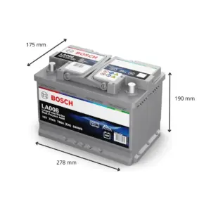 BATTERIE BOSCH AGM LA008 12V 70AH 760A(EN) – Image 2