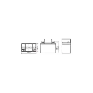 BATTERIE DEEP CYCLE AGM CARBONE FULBAT FDC12-105 12V 108AH – Image 4