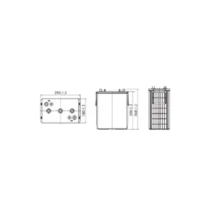 BATTERIE DEEP CYCLE AGM CARBONE FULBAT FDC6-350 6V 350AH – Image 3