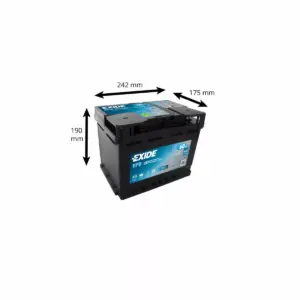 BATTERIE EFB EXIDE EL600 12V 60AH 640A – Image 2