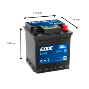 BATTERIE EXIDE EXCELL EB440 12V 44AH 400A – Image 2