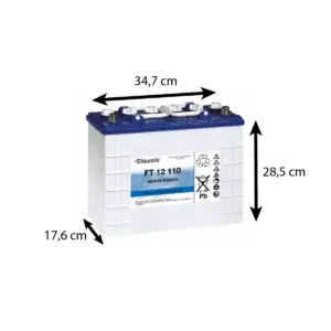 BATTERIE EXIDE PLOMB OUVERT FT12110 12V 132AH – Image 2