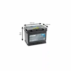 BATTERIE EXIDE PREMIUM EA640 12V 64AH 640A – Image 2