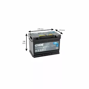 BATTERIE EXIDE PREMIUM EA770 12V 77AH 760A – Image 2