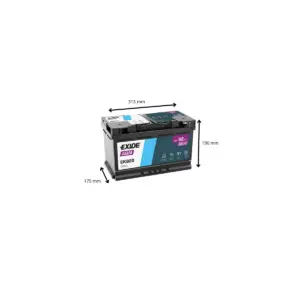BATTERIE EXIDE START STOP AGM EK820 12V 82AH 800A – Image 2