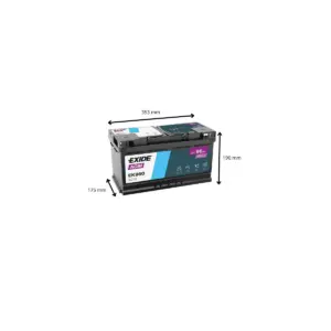 BATTERIE EXIDE START STOP AGM EK960 12V 96AH 850A – Image 2