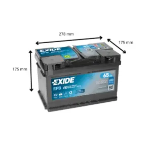 BATTERIE EXIDE START STOP EFB EL652 12V 65AH 650A – Image 2
