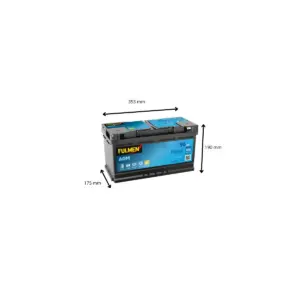BATTERIE FULMEN START STOP AGM FK960 12V 96AH 850A – Image 2