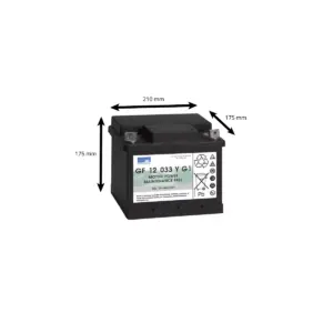 BATTERIE GNB SONNENSCHEIN 12 VOLTS 33AH – Image 2
