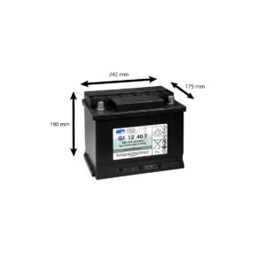 BATTERIE GNB SONNENSCHEIN 12 VOLTS 40AH – Image 2
