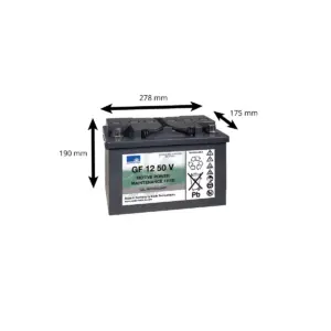 BATTERIE GNB SONNENSCHEIN 12 VOLTS 50AH – Image 2