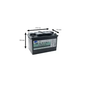 BATTERIE GNB SONNENSCHEIN 12 VOLTS 51AH – Image 2