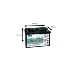 BATTERIE GNB SONNENSCHEIN 12 VOLTS 51AH – Image 2