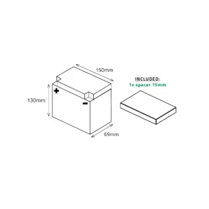 BATTERIE MOTO FULBAT LITHIUM LIFEPO4 FLT12B/14B 12,8V 76,8WH 360A – Image 3