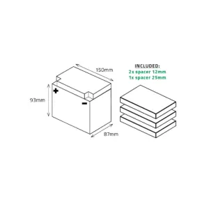 BATTERIE MOTO FULBAT LITHIUM LIFEPO4 FLTX7A/9/12/14 - FLTZ10S/12S/14S 12,8V 64WH 300A – Image 3