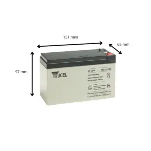 BATTERIE YUCEL 12V 7.0AH/C20 BAC FR – Image 2