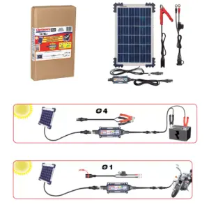 CONTROLEUR DE CHARGE OPTIMATE SOLAR DUO AVEC PANNEAU 10W – Image 3