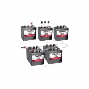 KIT DE REMPLISSAGE 48V (8X6V) POUR 1 BATTERIE FLOODED 6V FULBAT FDC – Image 2