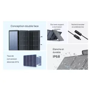 PANNEAU SOLAIRE ECOFLOW 2 FACES 220W – Image 5